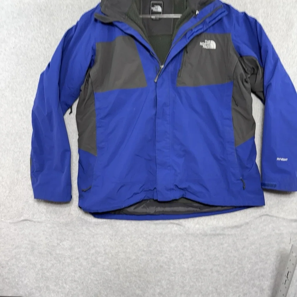 The North Face Hyvent  2 in 1 Snow Jacket Blue Mens XL Hoodie Layer Thermal Coat